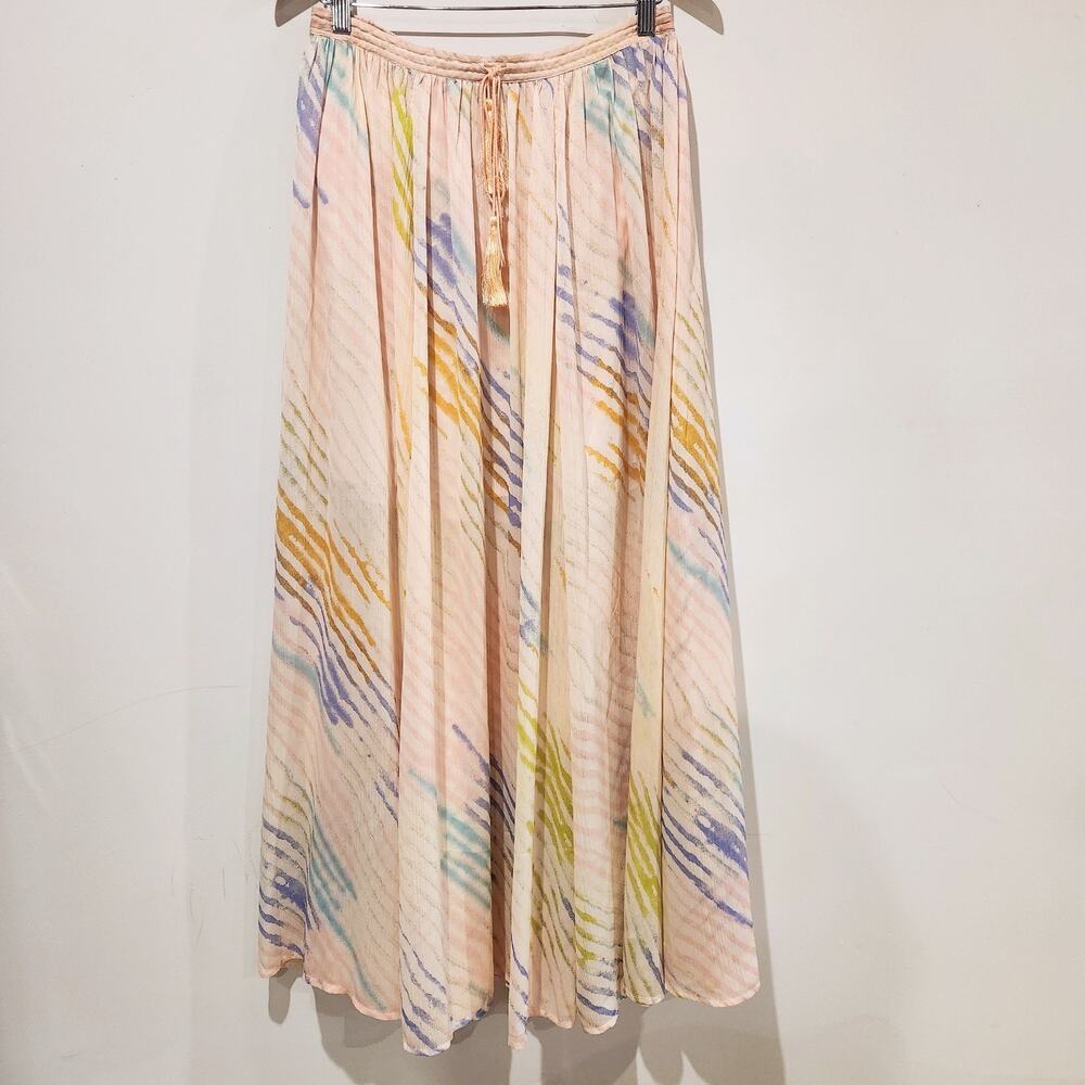 Free People Pink True To You Maxi Skirt Size Medium Boho Fairy Whimsical Hippie